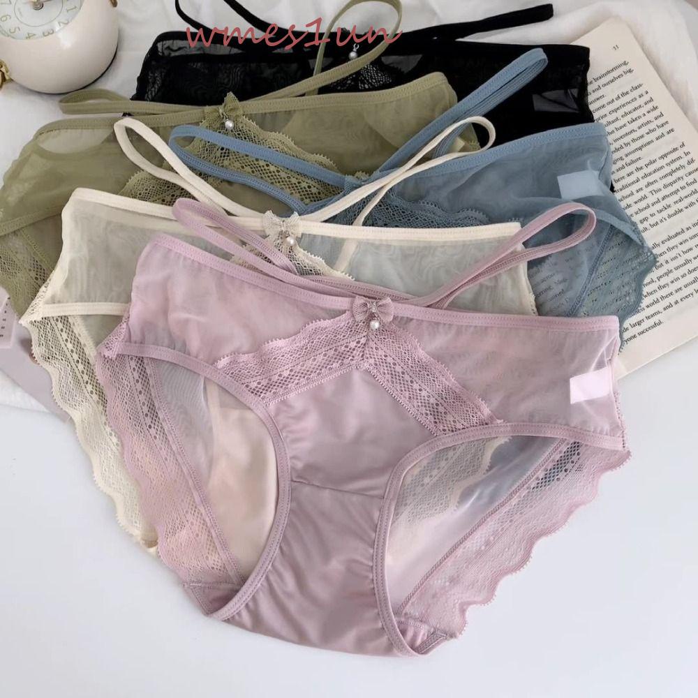 Quần Lót Phối Ren Mỏng WMES15H Kiểu Hàn Quốc Thời Trang Cho Nữ