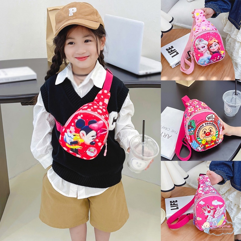 Túi Đeo Chéo Ngực Trọng Lượng Nhẹ In Họa Tiết Hoạt Hình Thời Trang Cho Bé Gái