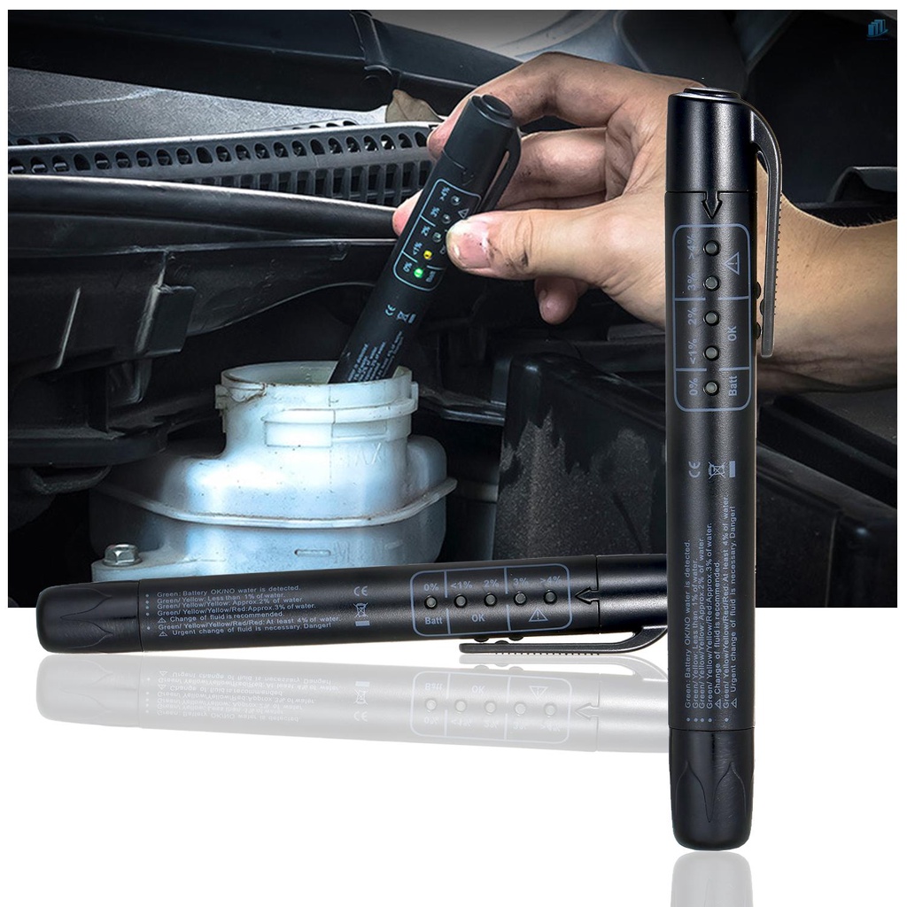 Bút Kiểm Tra Chất Lỏng Phanh Dầu Tự Động Có 5 Đèn LED Cho DOT3 DOT4 DOT5