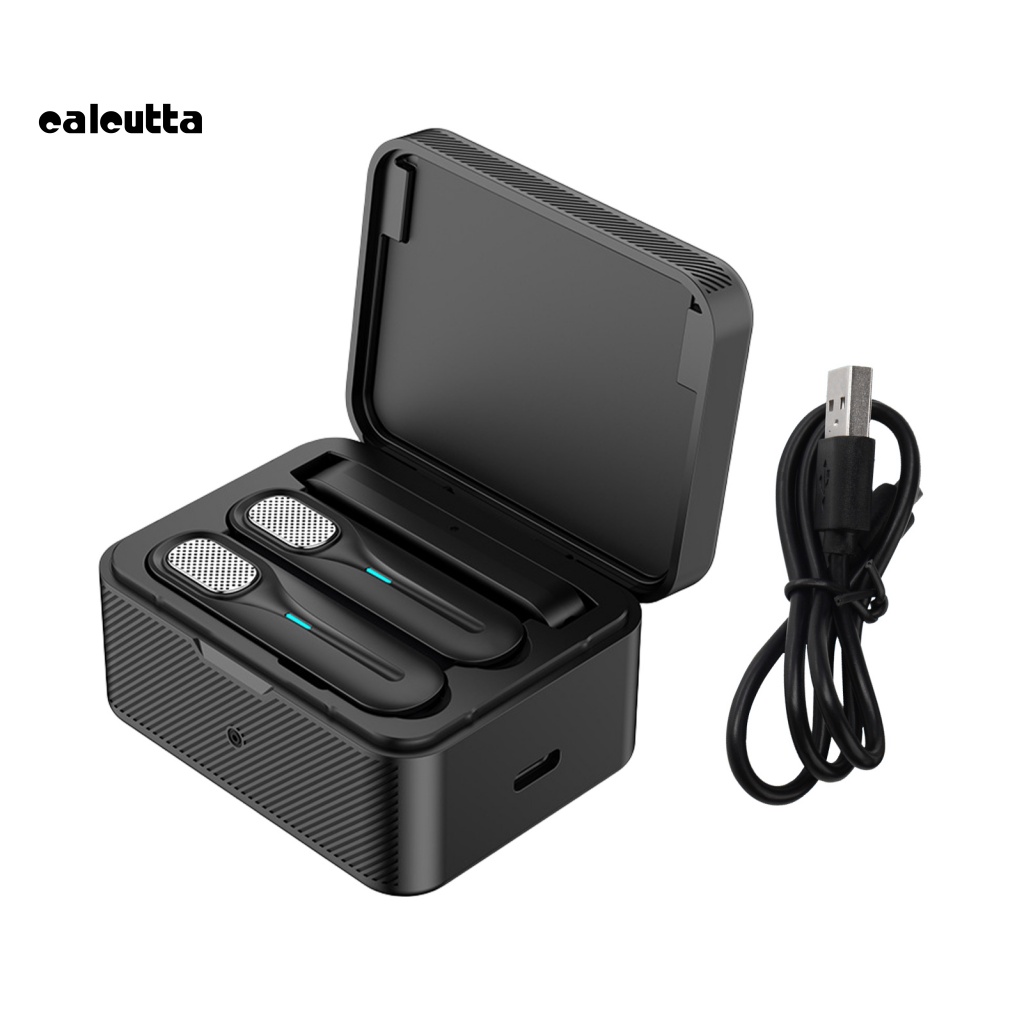 1 Cặp Micro Không Dây Loại C Giảm Tiếng Ồn Xoay 360 Độ 2.4GHz Kèm Hộp Sạc