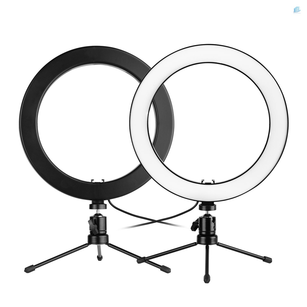 Vòng Đèn LED smartwatchinone 10inch 3 Chế Độ Có Thể Điều Chỉnh Độ Sáng Kèm Giá Đỡ Ba Chân Mini Để Bàn Hỗ Trợ Quay Video / Phát Sóng Trực Tiế