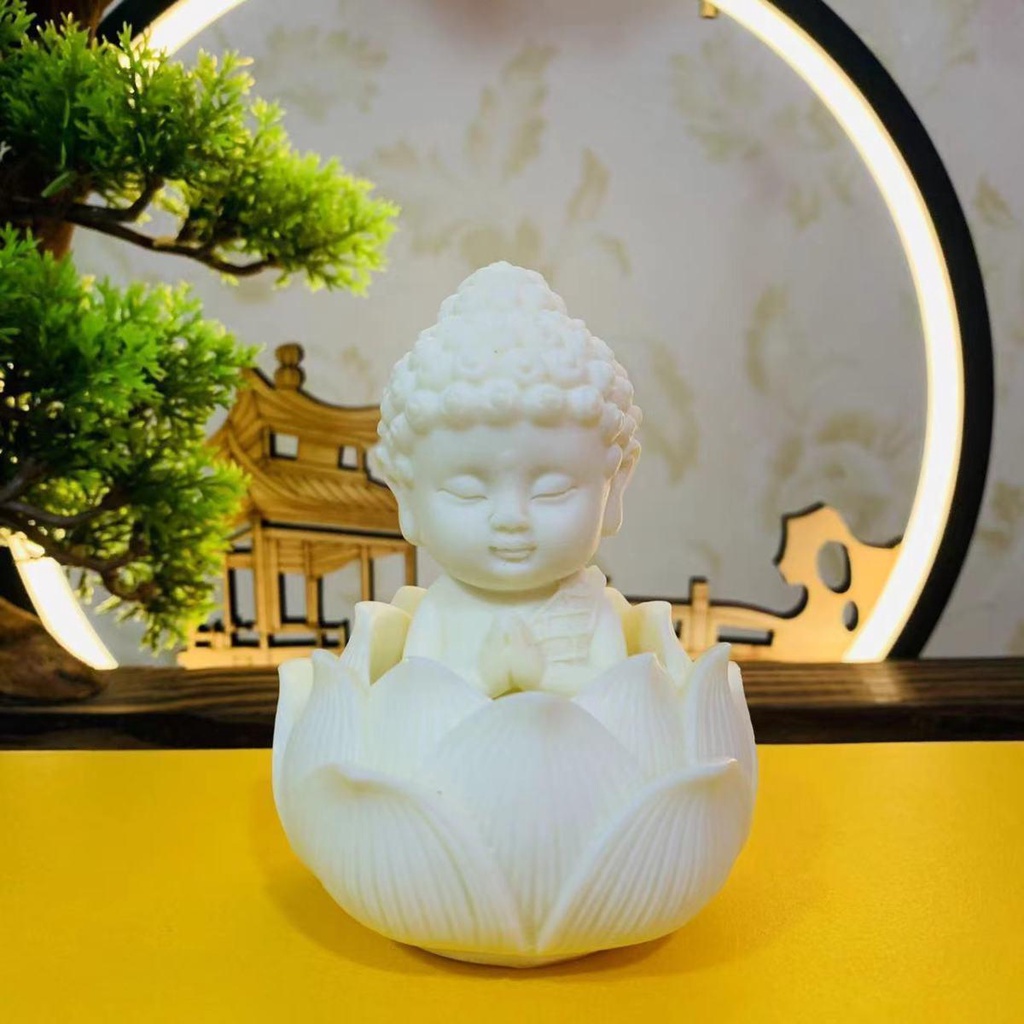 Tượng Phật Guanyin Bodhisattva Phiên Bản Q Trái Cây Dễ Thương Trang Trí Xe Hơi