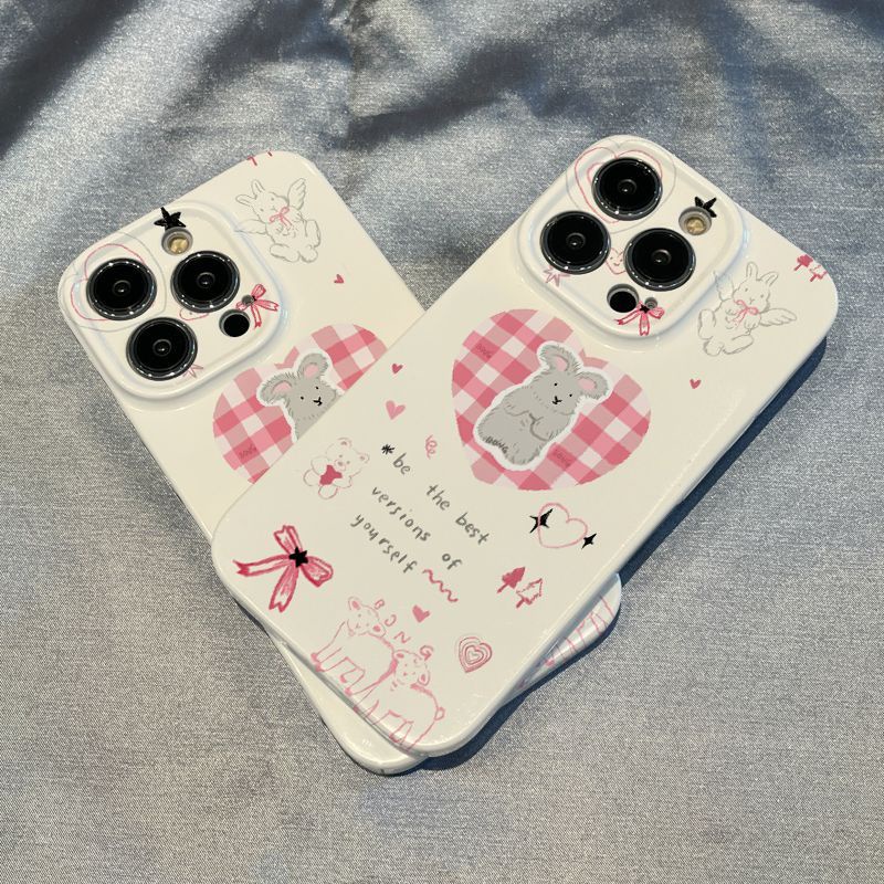Ốp Điện Thoại Cứng / Mềm In Hình Thỏ Cừu / Trái Tim Nữ Tính Cho Apple promax14 xs13 iPhone1211plus / M2HW
