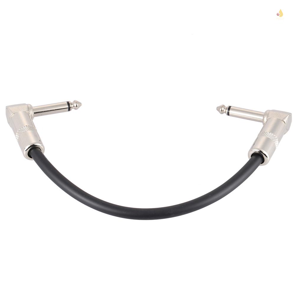 Dây Phơ Đàn Guitar AC-10 15cm / 0.5 Feet 1 / 4 Inch Góc Phải 6.35mm Bằng PVC Màu Bạc