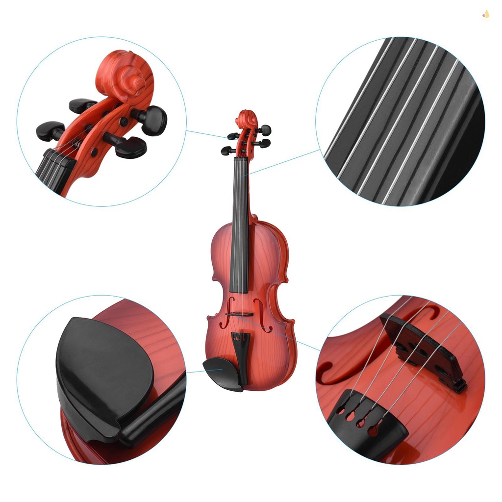 Đồ Chơi Đàn Violin Điện Mini 4 Dây Tùy Chỉnh Kèm Cung Vĩ Cầm Cho Bé