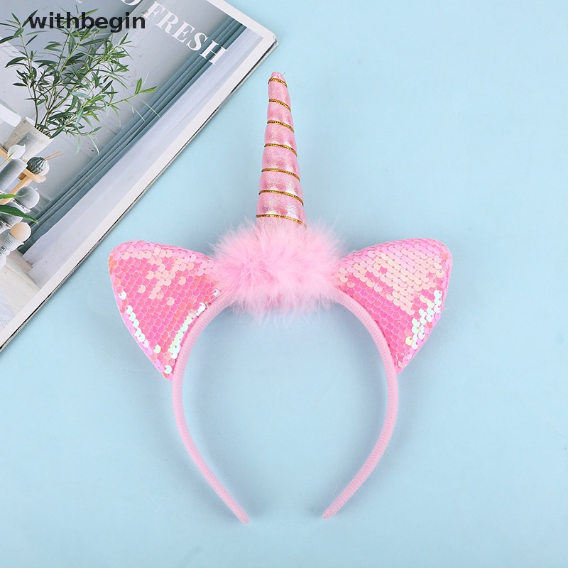 Băng Đô Hình Kỳ Lân Có Đèn LED Phát Sáng Dành Cho Bé Gái