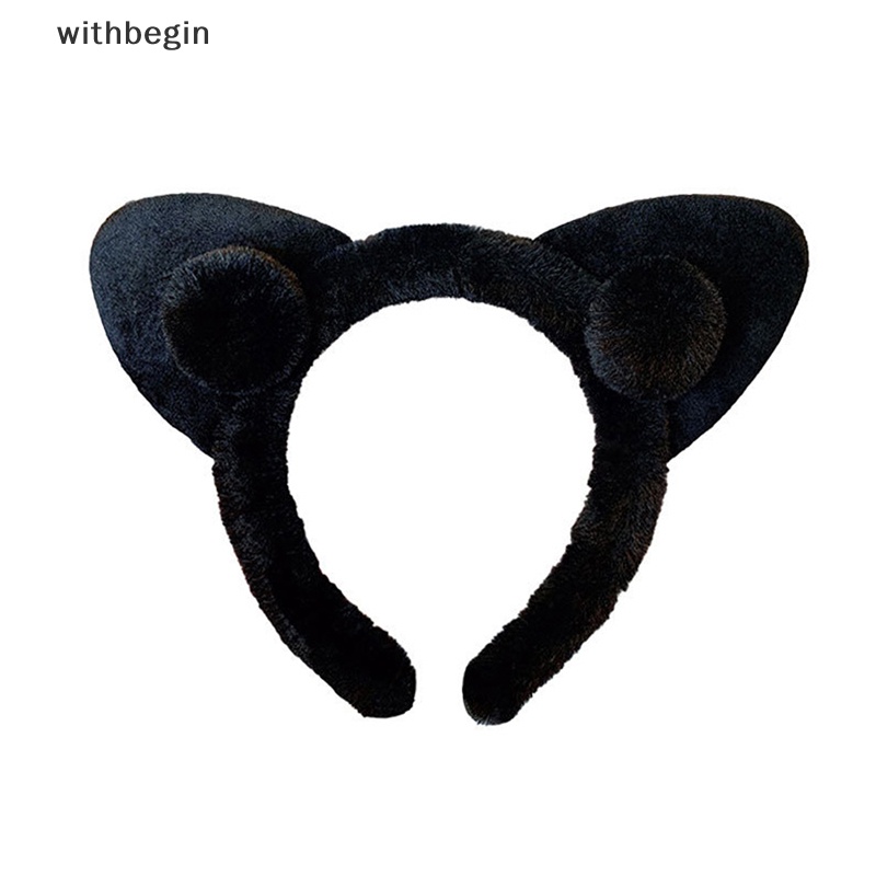 1 Băng Đô Tai Mèo Bằng Vải Bông Thời Trang Dành Cho Nữ Rửa Mặt