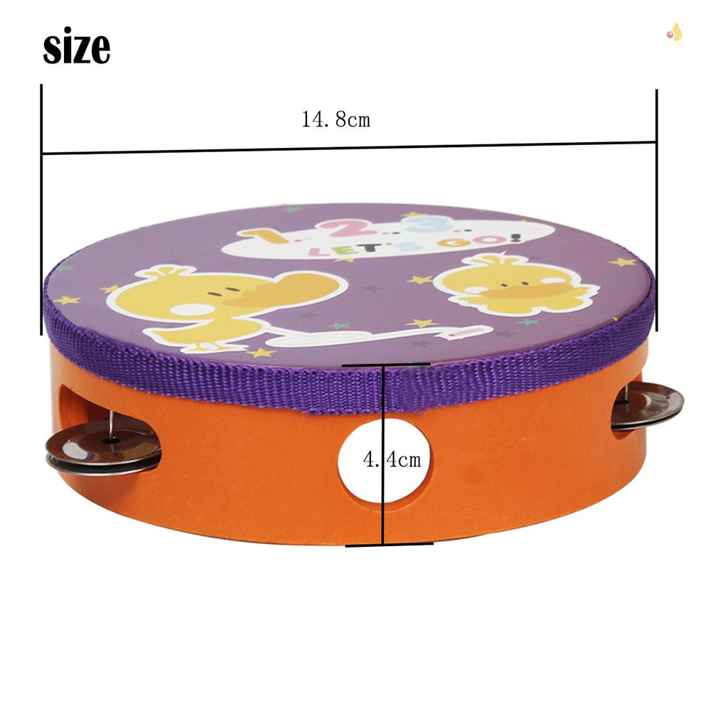 Trống Lục Lạc Tambourine Cầm Tay 6 &quot;Với 4 Mẫu Khác Nhau Bằng Kim Loại Cho Bé Chơi Trong Bữa Tiệc 1 Cái / Gói
