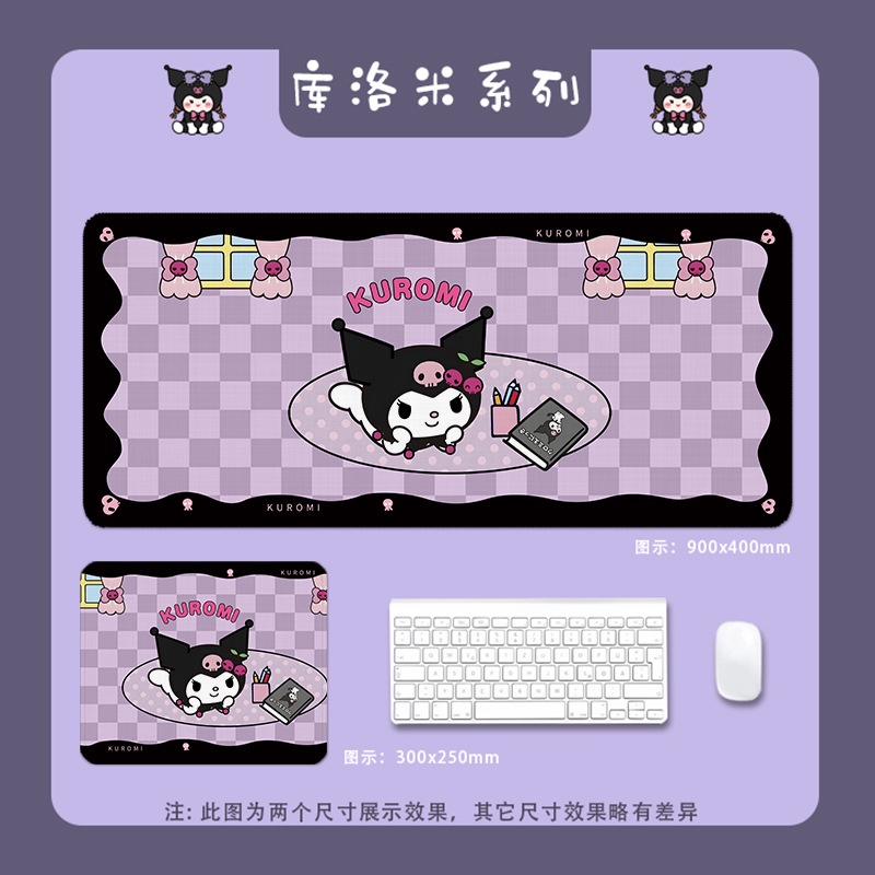 Tấm Lót Chuột Và Bàn Phím Máy Tính In Hình Kuromi Melody Dễ Thương