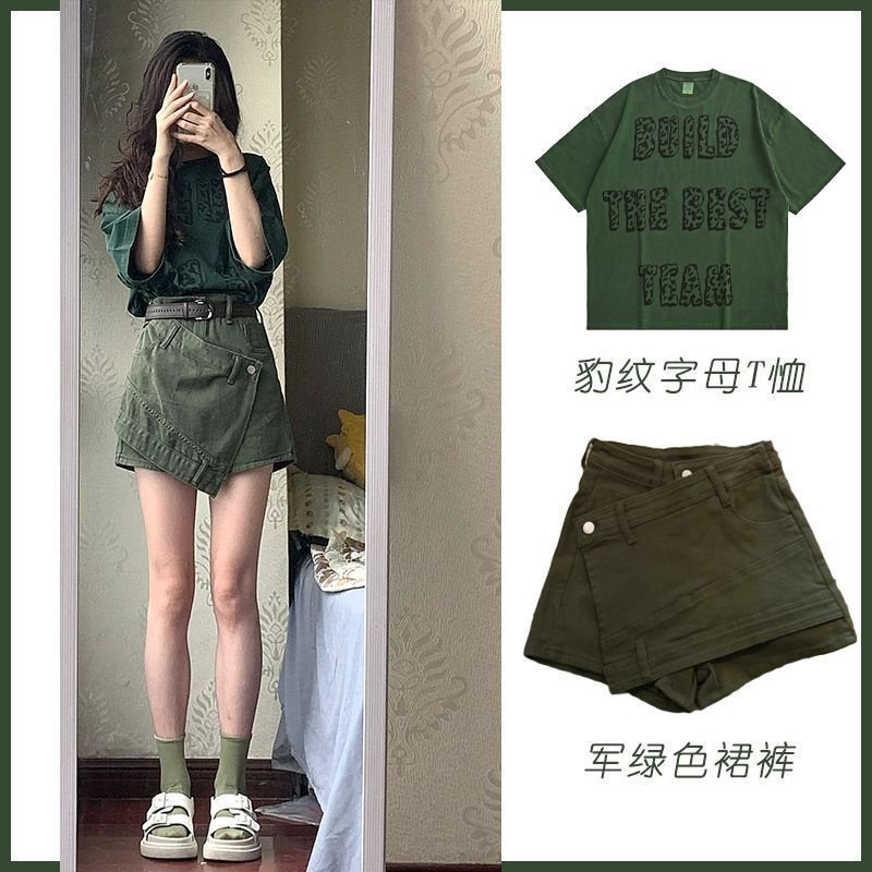 Bộ Áo + Chân Váy Phong Cách Phương Tây Thời Trang Mùa Hè Ngọt Ngào Có Thể Mặc Thường Ngày Cho Phụ Nữ Trung Niên