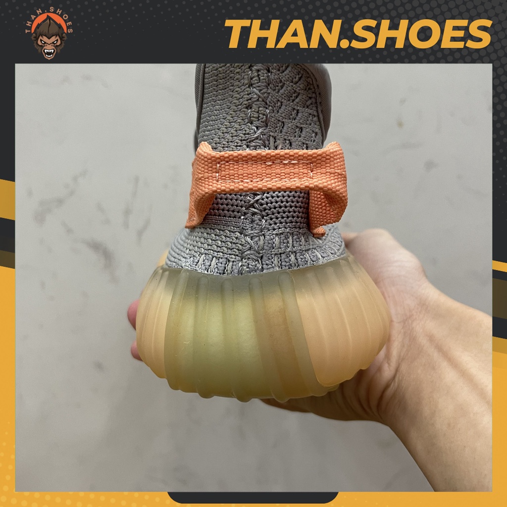 Giày Yz 350 V2 True Form, Yz 350 Xám Vệt Cam - Than.Shoes