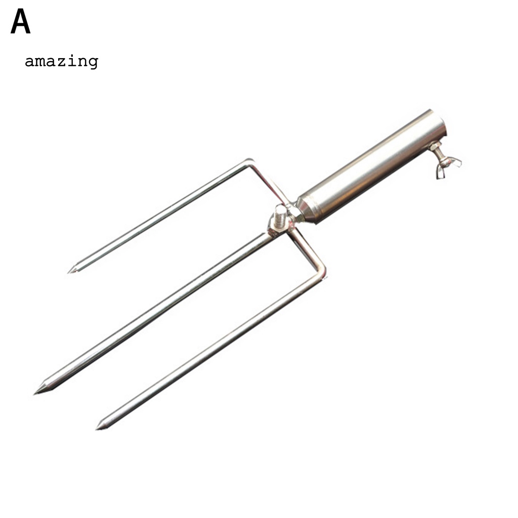 Giá Đỡ Dù Câu Cá Hình Tam Giác Bằng Thép Không Gỉ Dày Dặn Chống Gió