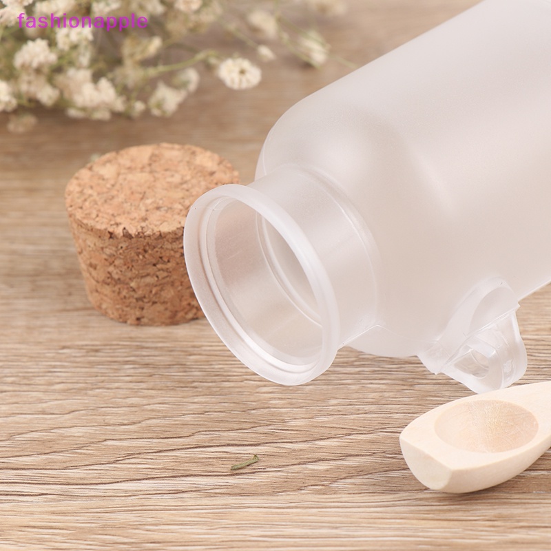Lọ Nhựa Rỗng Đựng Muối Tắm Kèm Muỗng Và Nút Bần Tiện Dụng