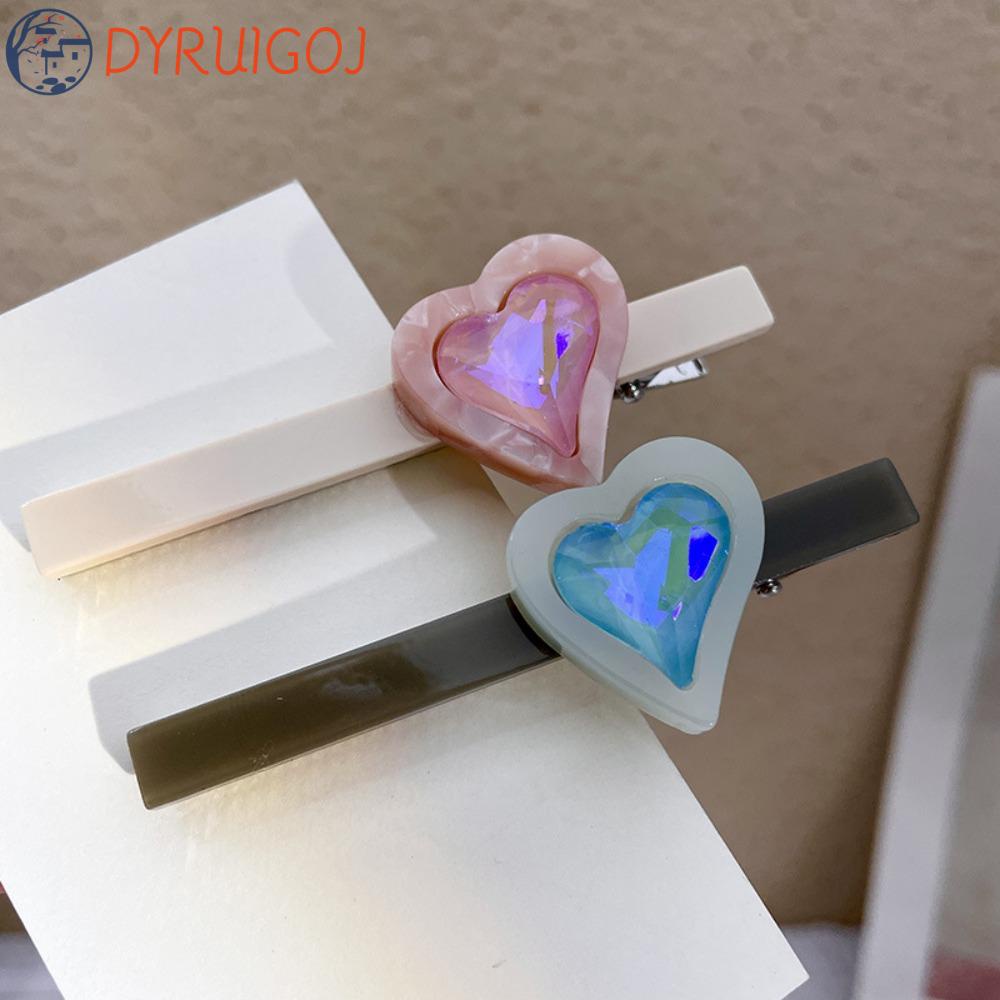 Kẹp Tóc DYRUIDOJ Hình Trái Tim Màu Sắc Tuyến Tính|Kẹp Mỏ Vịt Chuyên Dụng Chất Lượng Cao