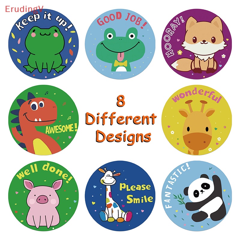 Bộ 500 Miếng Dán Hình Động Vật Hoạt Hình Cho Giáo Viên