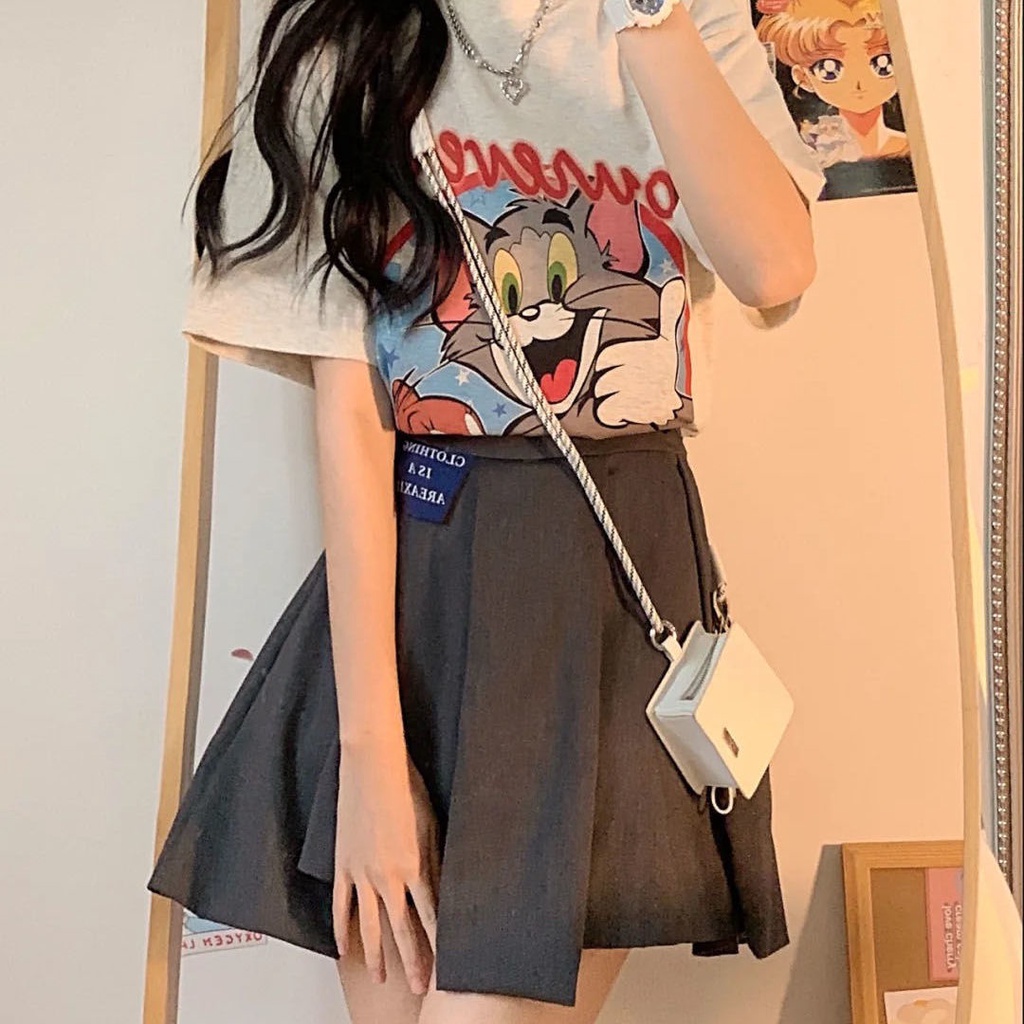 Set Áo Thun Và Chân Váy Thời Trang Hè Xinh Xắn Cho Nữ