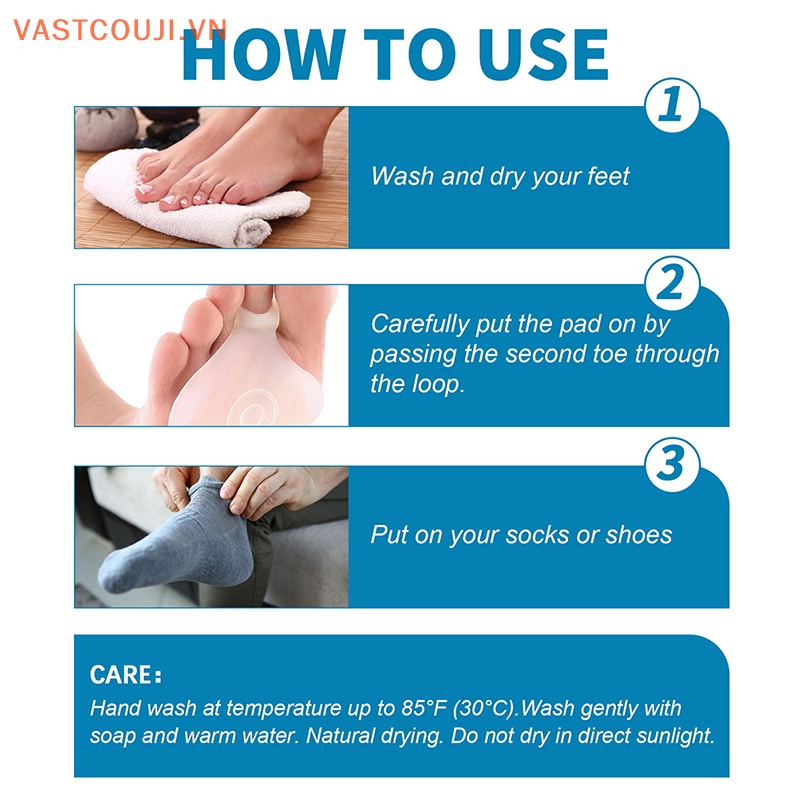 1 Cặp Đệm Silicone Gel Hỗ Trợ Vòm Chân