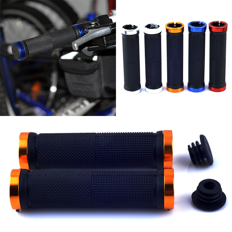 1 Cặp Vỏ Bọc Tay Lái Xe Đạp Bằng Cao Su + Hợp Kim Nhôm Chống Trượt