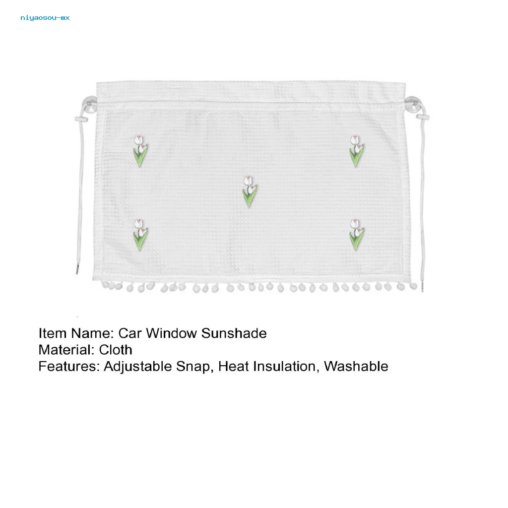 Tấm Che Nắng Cửa Sổ Xe Hơi Hình Hoa Tulip Có Giác Hút Tiện Dụng