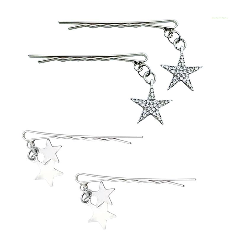 Kẹp Tóc Hình Ngôi Sao Năm Cánh Đính Đá Lấp Lánh Cho Cô Dâu