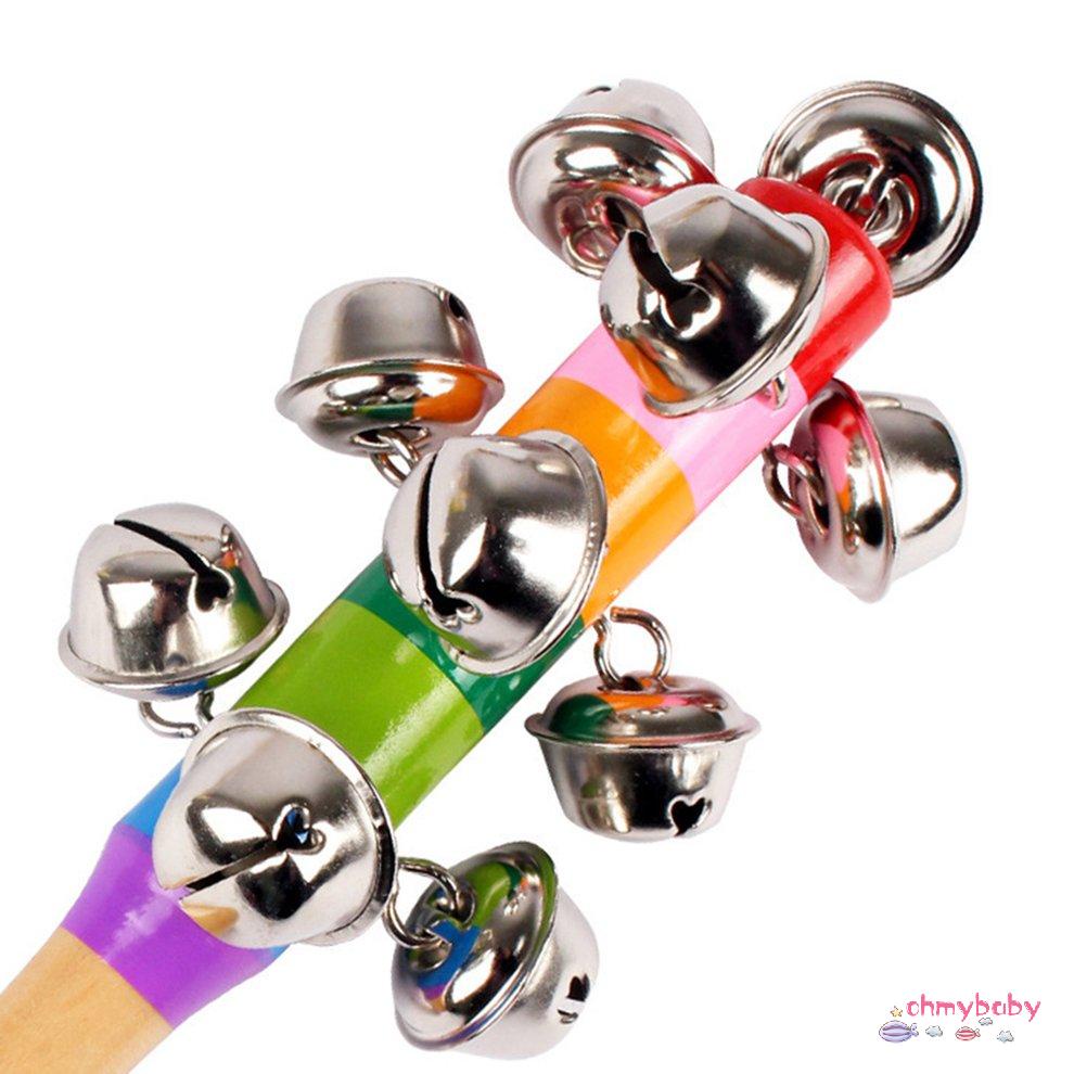 [OMY] Cầm Tay Chuông Thanh Gỗ Với 10 Kim Loại Jingles Bóng Cầu Vồng Nhiều Màu Sắc Bộ Gõ Đồ Chơi Âm Nhạc Cho KTV Đảng Trò Trẻ Em [P/12]