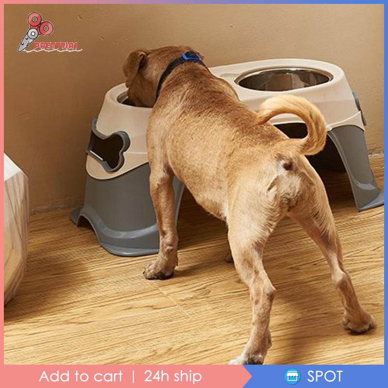 [Prettyia1] Giá Đỡ Bát Đựng Thức Ăn Dành Cho Thú Cưng Chống Trượt