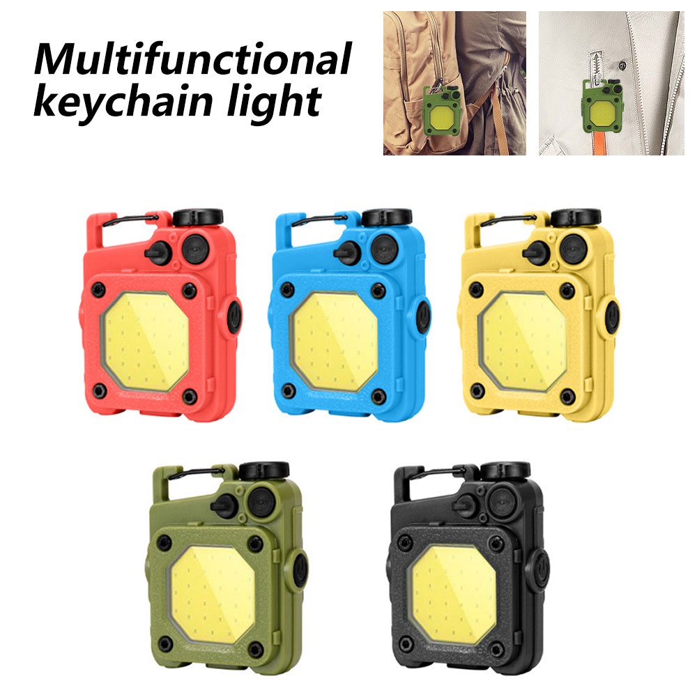 Móc Khóa Đèn Led COB Nhỏ 500 Lumens 6 Chế Độ Sáng Chống Nước Có Thể Sạc Lại