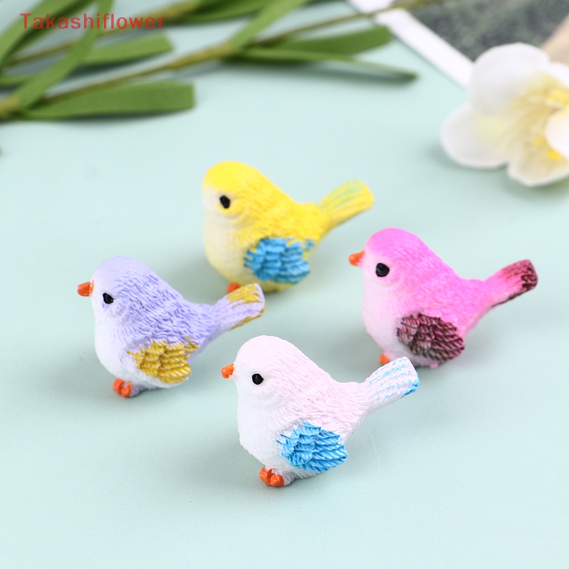 Set 4 Đồ trang trí Chim Ruồi Hoạt Hình Nhiều Màu Sắc Trang Trí Tiểu Cảnh