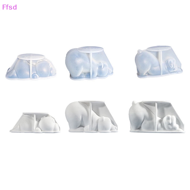 {Ffsd} Khuôn Silicon Làm Trang Sức / Kẹo / Sô Cô La Hình Gấu / Chó / Gấu Bằng Resin DIY