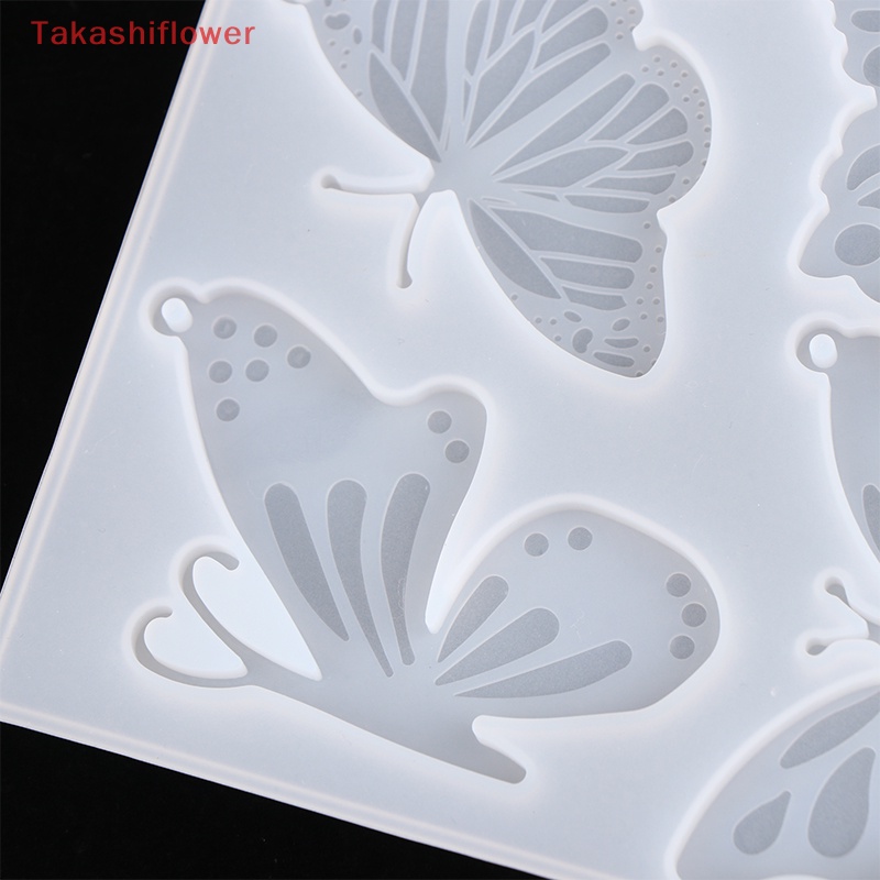 1 Khuôn Làm Móc Khóa / Trang Sức Hình Bướm Bằng Silicone DIY