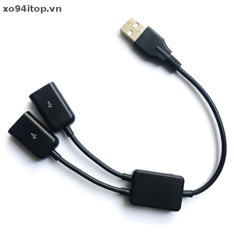 Dây Cáp OTG Chia Hai Cổng USB 2 Trong 1 Tiện Dụng