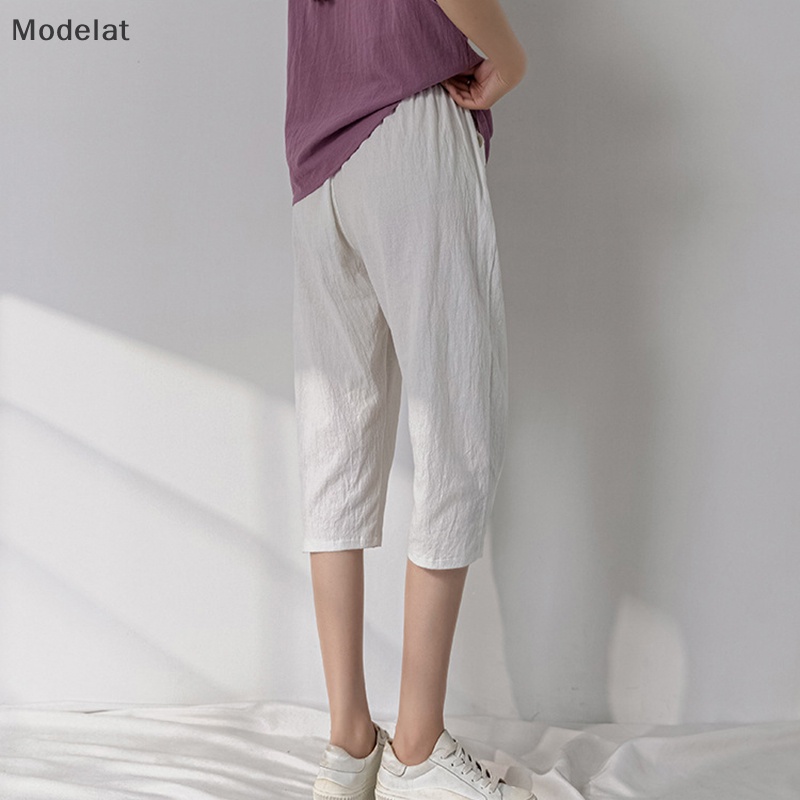 Mfc Quần Cotton Lanh Mỏng Lưng Cao Dáng Rộng Thời Trang Thường Ngày Cho Nữ