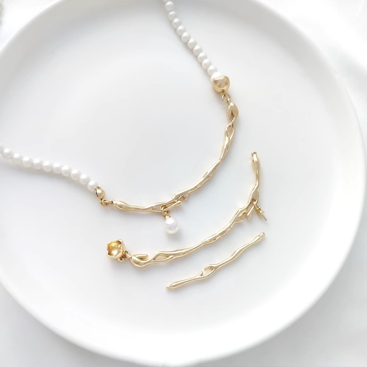 Màu Sắc Dây Chuyền Hạt Ngọc Trai Giả Mạ Vàng 14K Nhiều Màu Tự Làm Thủ Công diy