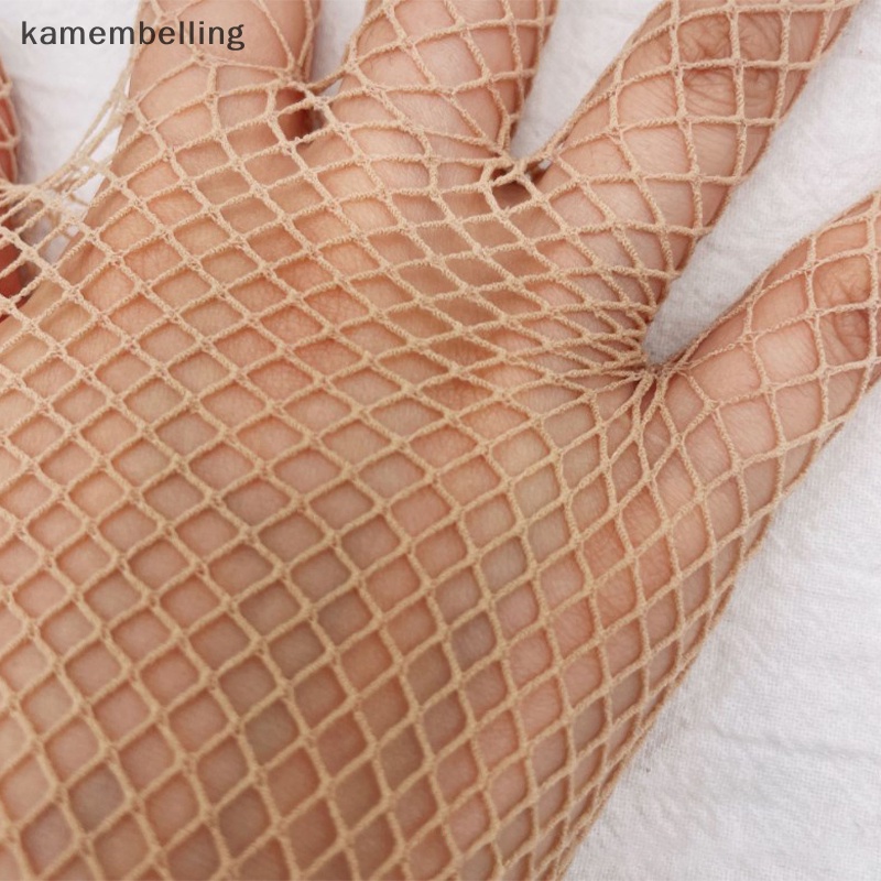 Găng Tay Lưới Hở Ngón Hóa Trang Màu Trắng Đen Đỏ Cho Nữ