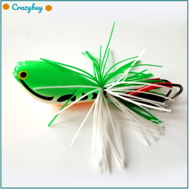Cr Mồi Câu Cá Giả Hình Ếch Có Móc Kép Tiện Dụng