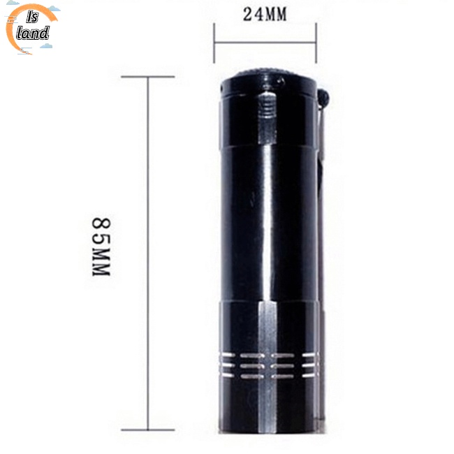 Đèn Pin Uv Led Mini 9 Bóng Chống Thấm Nước Đa Năng Tiện Dụng