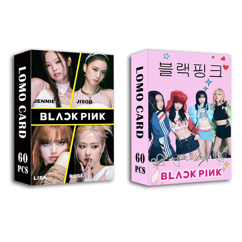 Set 60 Tấm Thẻ Ảnh Lomo Hình Blackpink Jisoo Rose Jennie