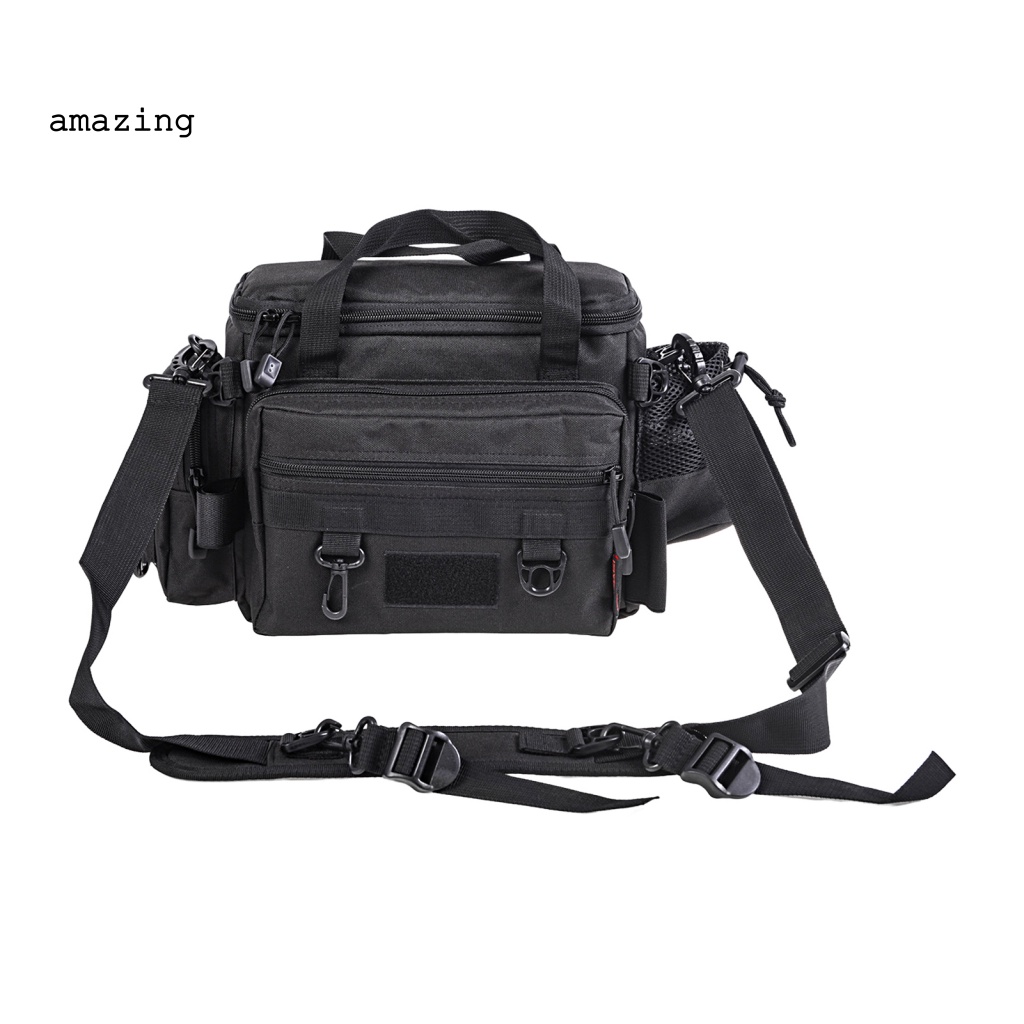 Túi Đựng Dụng Cụ Câu Cá Đeo Vai / Cần Câu Cá Bằng Nilon Cỡ Lớn Đa Năng Chống Thấm Nước Có Khóa Kéo Tùy Chỉnh Tiện Dụng