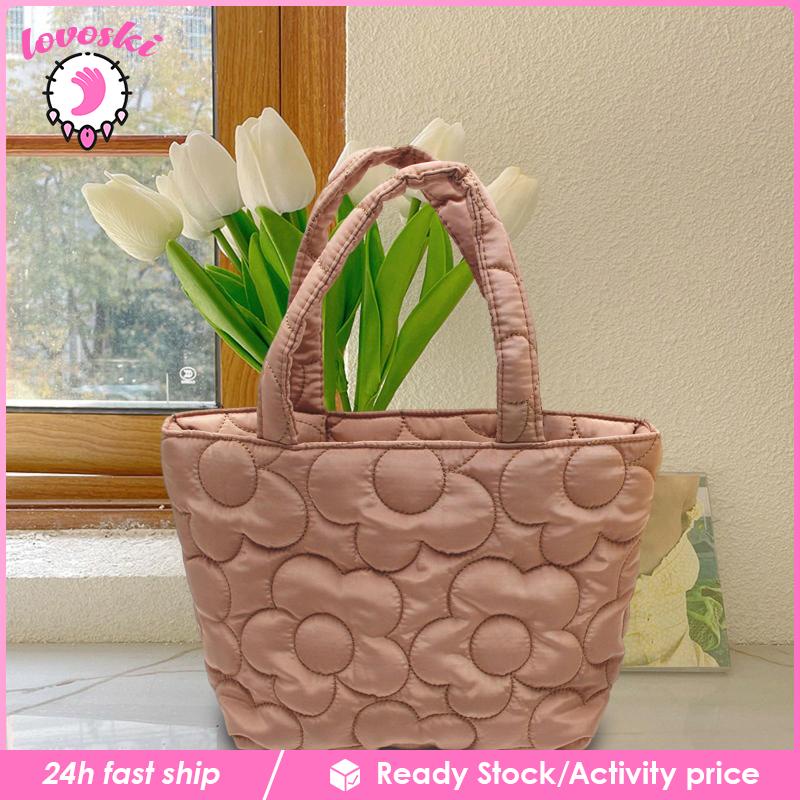 [Lovoski] Túi Xách Tote Chần Bông Phong Cách Boho Đi Cắm Trại Hàng Ngày Cho Nữ