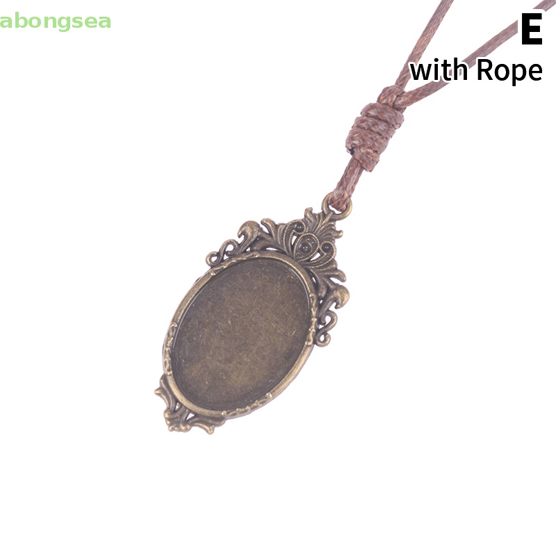 Abongsea Khay Đựng Trang Sức Hình Oval 18 * 25mm Kèm Dây Thừng Phong Cách Cổ Điển