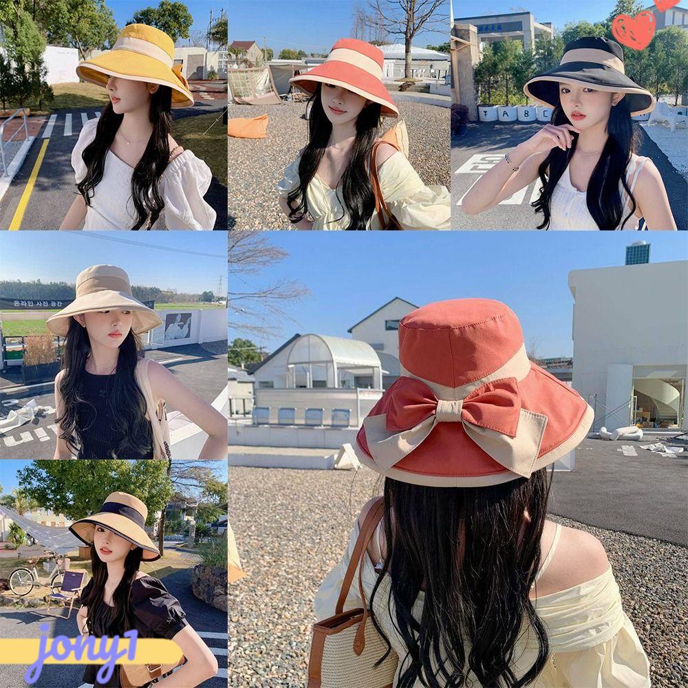 Nón Tai Bèo Rộng Vành Chống Tia UV Đính Nơ Thời Trang Xuân Hè Cho Nữ