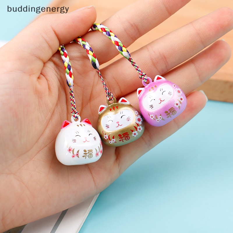 {BUDDI} Móc Khóa Xe Hơi / Túi Xách Hình Mèo May Mắn Maneki Neko Trinkets Hoạt Hình Nhật Bản {BUDDI}