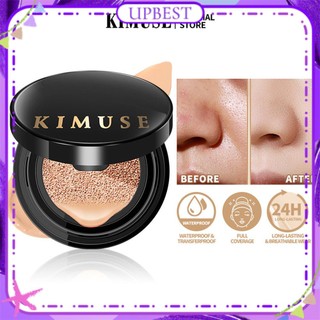 ♕kimuse đệm không khí bb kem tự nhiên kiểm soát dầu kem che khuyết điểm hoàn hảo bột đồng phục màu sáng nền tảng không thấm nước lâu dài khuôn mặt trang điểm upbest
