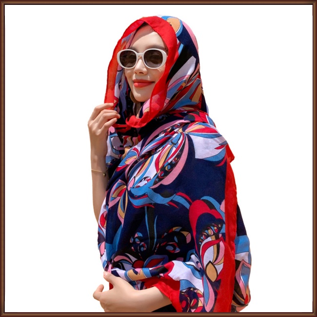 Khăn Choàng Che Mặt Đa Năng In Họa Tiết Hoa Nhiều Màu Sắc Thời Trang Mùa Hè Cho Nữ