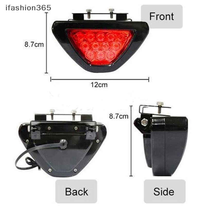 Đèn Led Tam Giác 12 Bóng ifashion365 12V F1 Gắn Đuôi Xe Hơi Phong Cách Thể Thao
