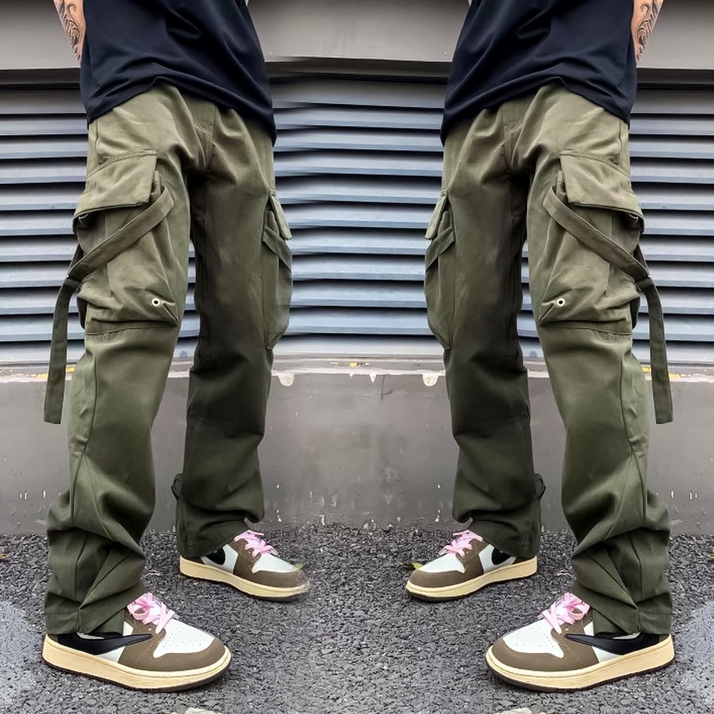Quần Dài Nhiều Túi Phong Cách Đường Phố Jogger Kaki Túi Hộp Thời Trang Mùa Hè Cho Nam