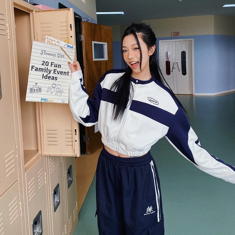 Áo Khoác Bóng Chày Tay Dài Dáng Rộng In Họa Tiết Thời Trang Dành Cho Nữ