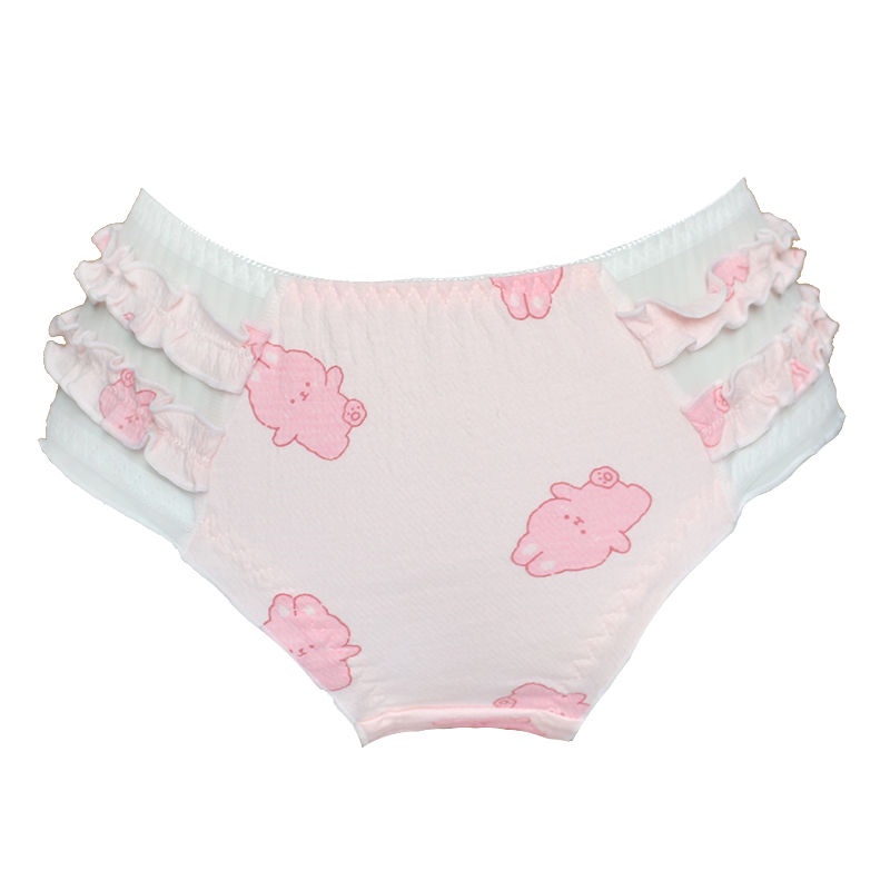 Quần Lót Đáy Cotton Mềm Mại Thoải Mái Họa Tiết Thỏ Hoạt Hình Nhật Bản Đáng Yêu Cho Bé Gái