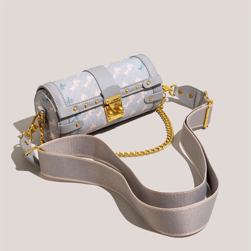 Túi Xách Phối Dây Xích Đeo Vai Kiểu retro Thời Trang Cao Cấp Cho Nữ