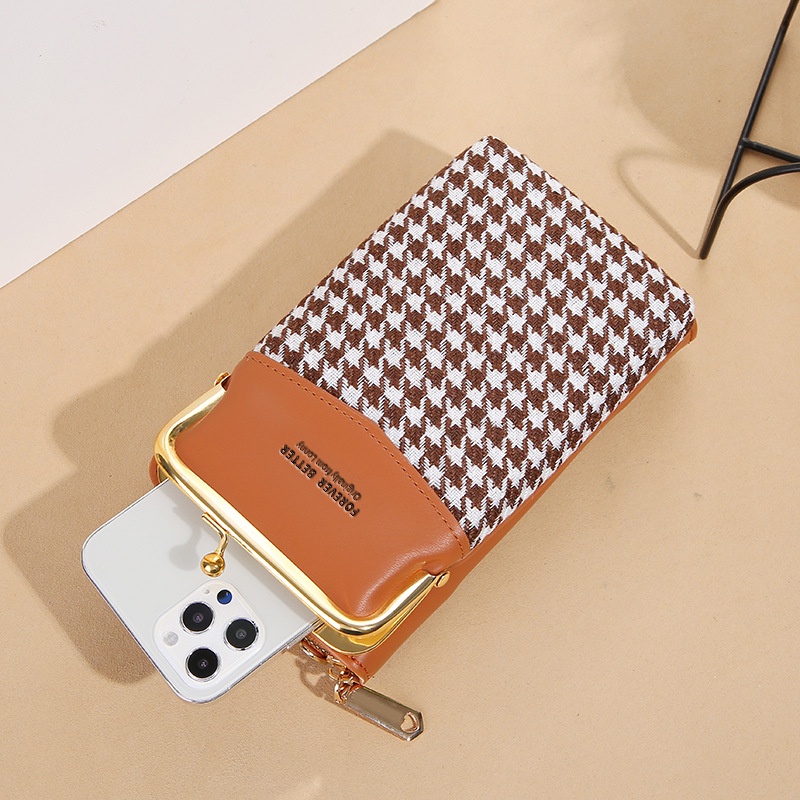 Túi Đựng Điện Thoại Sức Chứa Lớn Có Khóa Kéo Thời Trang Phong Cách Hàn Quốc Mới Cho Nữ